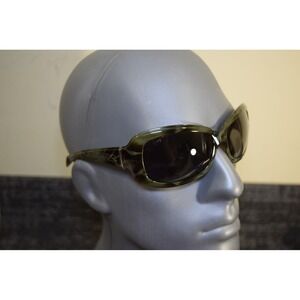 Wiley X DALILA Green Tortoise Wrap WOMENS Oversized Sunglasses Frame Italy FLAW